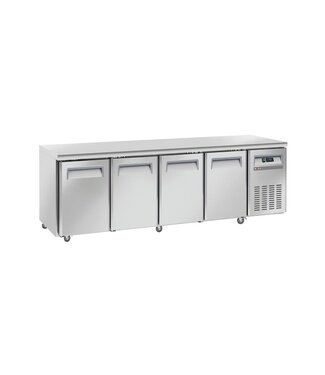Diverso By Diamond Koelwerkbank Diverso | 4 Deuren | Met wielen | (H)85x(B)225x(D)70cm