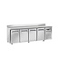 Diverso By Diamond Koelwerkbank Diverso | 4 Deuren | Met wielen & spatrand | (H)95x(B)225x(D)70cm