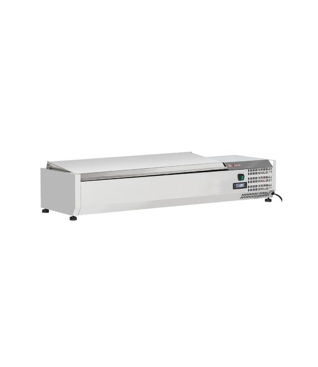 Opzetkoelvitrine Diverso | 5x 1/3GN + 1x 1/2GN | 150cm breed | 39,5cm diep