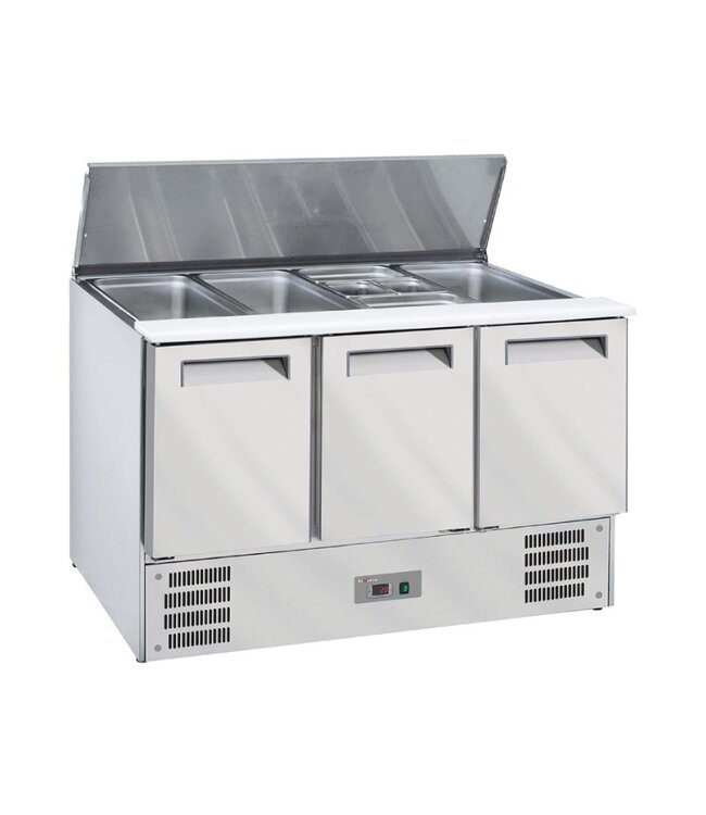 Saladette Diverso | 3 Deuren | 4x 1/1GN | Met snijplank
