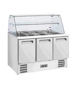 Diverso By Diamond Saladette Diverso | 3 Deuren | 4x 1/1GN | Met glasopzet en snijplank Diverso By Diamond Saladette Diverso | 3 Deuren | 4x 1/1GN | Met glasopzet en snijplank