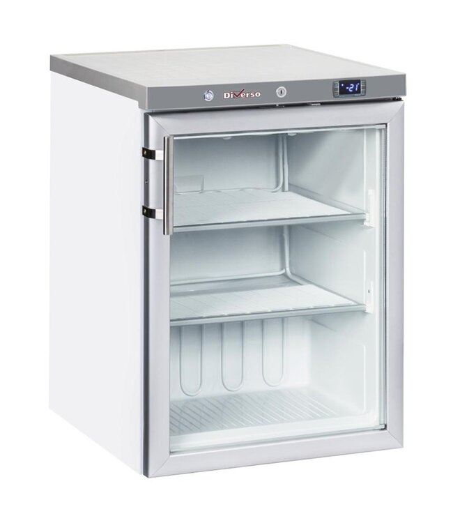 Vrieskast met glazen deur Diverso | 200L | Wit | (H)85,3x(B)60x(D)62,5cm