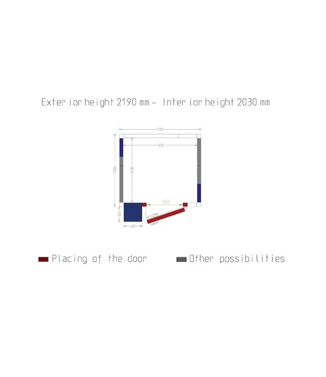 Horeca vriescel Diverso | Met motor | 4,73 m³ inhoud | (B)179x(D)159x(H)219cm