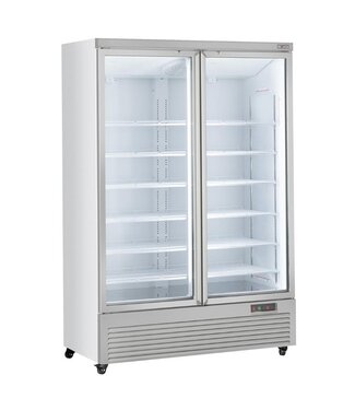 Diverso By Diamond Koelkast met 2 glazen deuren Diverso | 1085L | Wit | (H)204x(B)125,3x(D)74cm Diverso By Diamond Koelkast met 2 glazen deuren Diverso | 1085L | Wit | (H)204x(B)125,3x(D)74cm