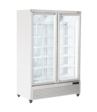 Diverso By Diamond Vrieskast met 2 glazen deuren Diverso | 1084L | Wit | (H)204x(B)134x(D)76cm