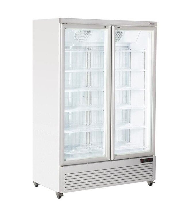 Vrieskast met 2 glazen deuren Diverso | 1084L | Wit | (H)204x(B)134x(D)76cm