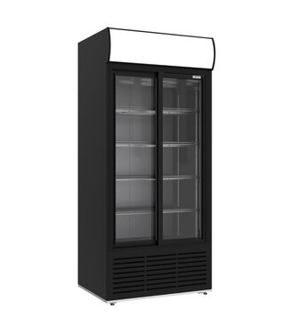 Diverso By Diamond Display koelkast met 2 glazen deuren Diverso | 783L | Zwart | (H)200,9x(B)88x(D)71,5cm