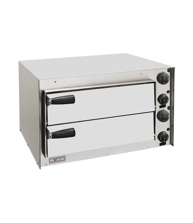 Pizza oven Diverso | Elektrisch | Voor 2x ø35cm pizza's | Dubbele dichte deur