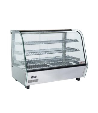 Diverso By Diamond Warmhoudvitrine Diverso | 3 Niveaus | Gebogen glas | +30 tot +90 graden | (H)68,5x(B)87x(D)58,2cm