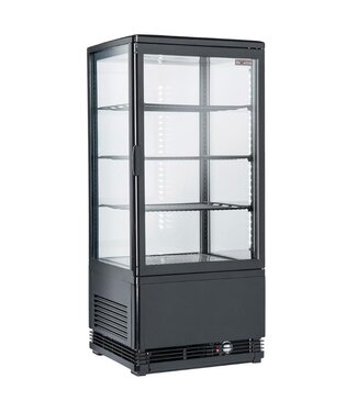 Diverso By Diamond Koelvitrine Diverso | 4 Niveaus | Tafelmodel | +2 tot +12°C | Zwart
