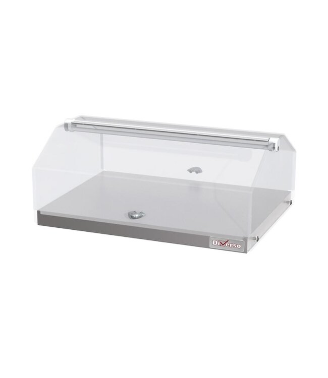 Buffetvitrine | 1 Niveau | RVS/plexiglas | (H)27x(B)50x(D)35,5cm