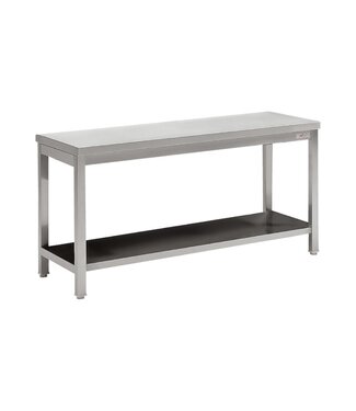 Diverso By Diamond RVS Werktafel met onderschap ECO | 140cm breed | 70cm diep | 90cm hoog