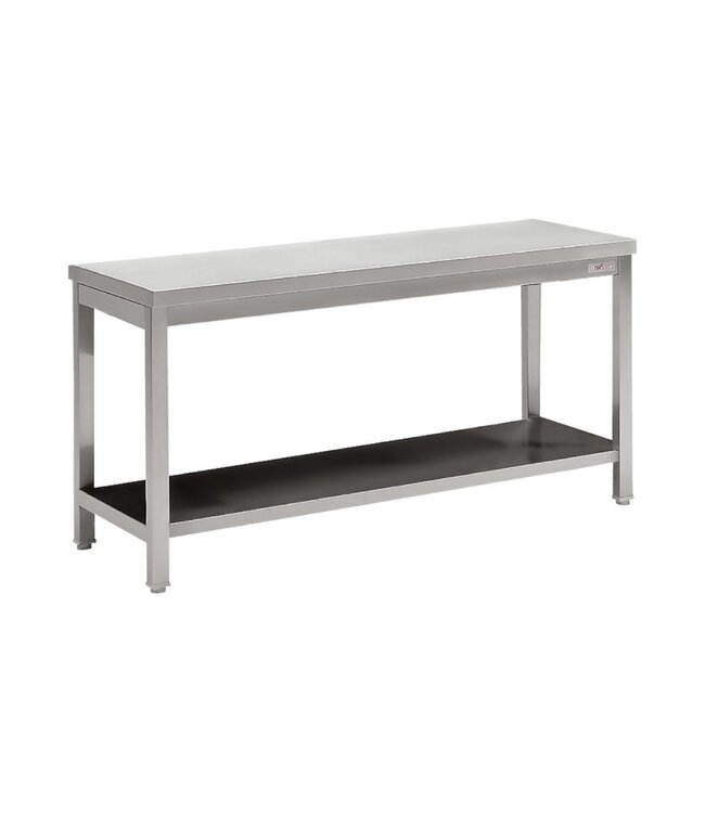 RVS Werktafel met onderschap ECO | 160cm breed | 70cm diep | 90cm hoog