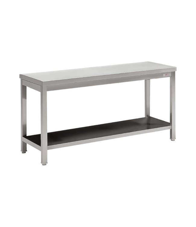 RVS Werktafel met onderschap ECO | 180cm breed | 70cm diep | 90cm hoog
