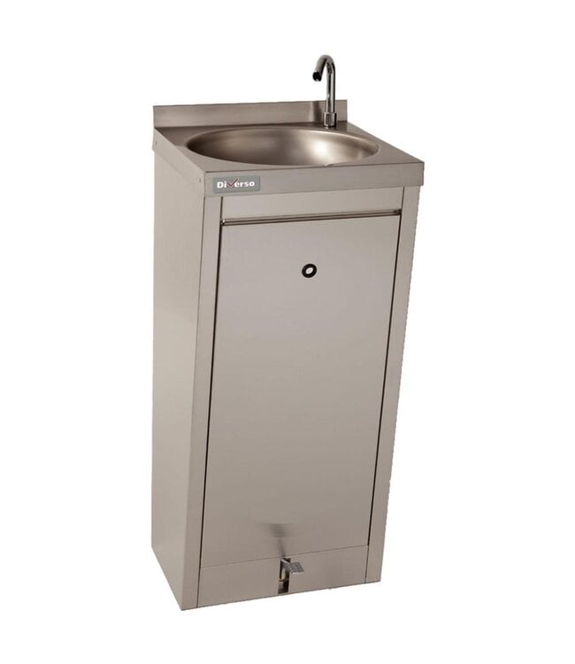 RVS Wastafel met voetpedaal en mengkraan | Staand model | (H)84x(B)40x(D)40cm