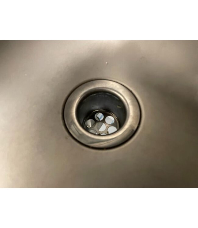 Occasion: RVS Spoeltafel | Spoelbak 500x400x(H)250mm | Bodemplank + 2x tussenplank | (B)2400x(D)600x(H)940mm