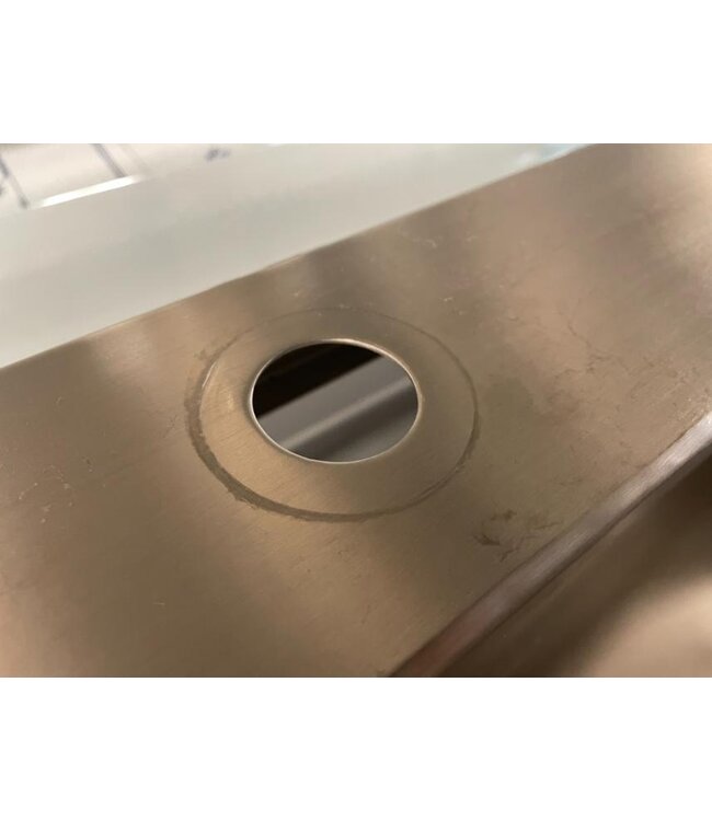 Occasion: RVS Spoeltafel | Spoelbak 500x400x(H)250mm | Bodemplank + 2x tussenplank | (B)2400x(D)600x(H)940mm