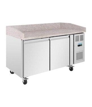 Polar Pizzawerkbank geforceerde koeling | 2 Deurs | (H)100x(B)151x(D)80cm