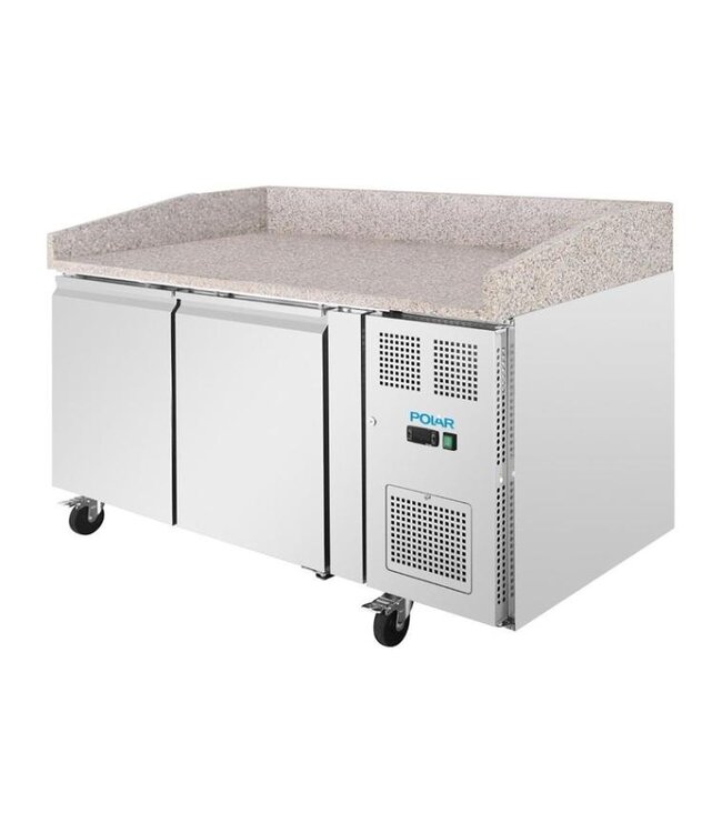 Pizzawerkbank geforceerde koeling | 2 Deurs | (H)100x(B)151x(D)80cm