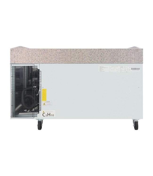 Pizzawerkbank geforceerde koeling | 2 Deurs | (H)100x(B)151x(D)80cm