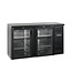 Tefcold Barkoeling CBC210G | 2 Glazen deuren | 290L | Zwart | (H)86x(B)146,2x(D)51,3cm