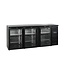 Barkoeling CBC310G | 3 Glazen deuren | 460L | Zwart | (H)86x(B)200,2x(D)51,3cm