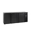 Tefcold Barkoeling CBC310 | 3 Klapdeuren | 460L | Zwart | (H)86x(B)200,2x(D)51,3cm