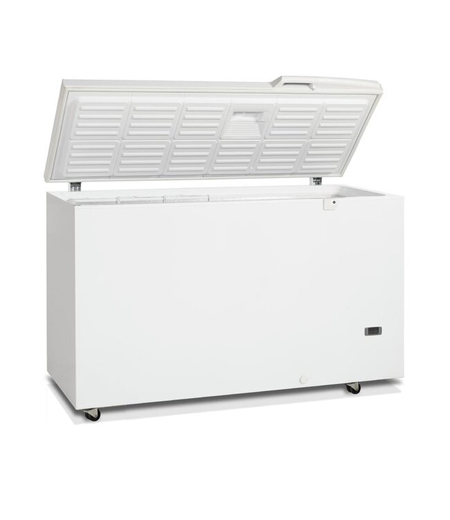 Vrieskist SE40-45 | tot -45 graden | 400L | Klapdeksel | Met wielen | (H)94,5x(B)150,4x(D)70,5cm