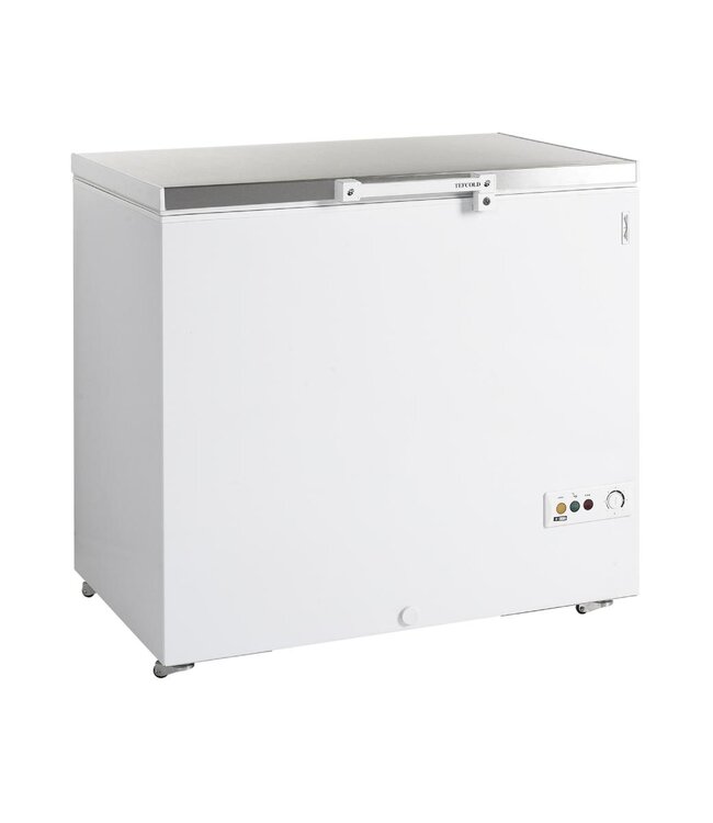 Diepvrieskist FR305S SL | tot -24 graden | 278L | RVS Klapdeksel | Met wielen | (H)94,5x(B)98,4x(D)70cm