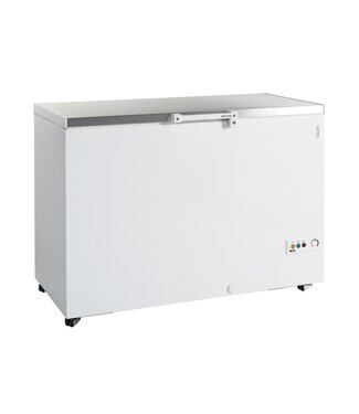 Tefcold Diepvrieskist FR405S SL | tot -24 graden | 385L | RVS Klapdeksel | Met wielen