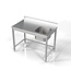 RVS spoeltafel | spoelbak rechts | Chef Line | (H)85x(B)120x(D)70