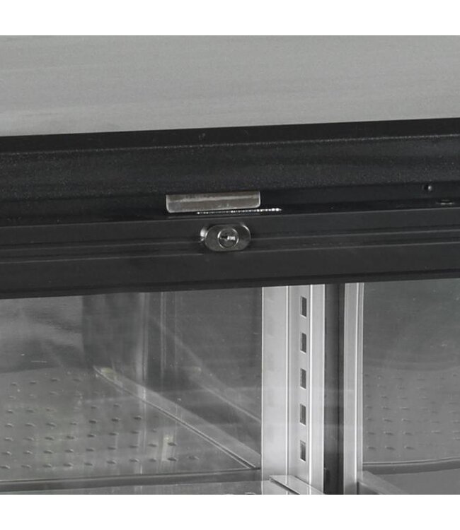 Barkoeling CBC410G | 4 Glazen deuren | 630L | Zwart | (H)86x(B)254,2x(D)51,3cm