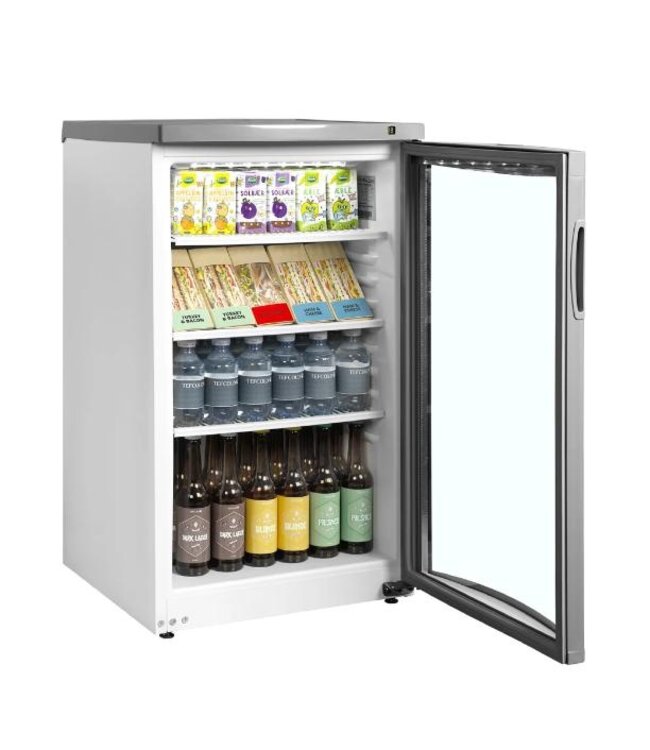 Flessenkoelkast BC145 W/FAN | Glazen deur | 109L | (H)85x(B)50,3x(D)56,7cm