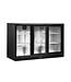 Barkoeling DB300S-3 | 3 Schuifdeuren | 300L | Zwart | (H)87x(B)135,5x(D)51,5cm