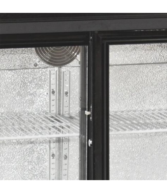 Barkoeling DB300S-3 | 3 Schuifdeuren | 300L | Zwart | (H)87x(B)135,5x(D)51,5cm