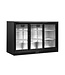 Tefcold Barkoeling DB300S-3 | 3 Schuifdeuren | 300L | Zwart | (H)87x(B)135,5x(D)51,5cm