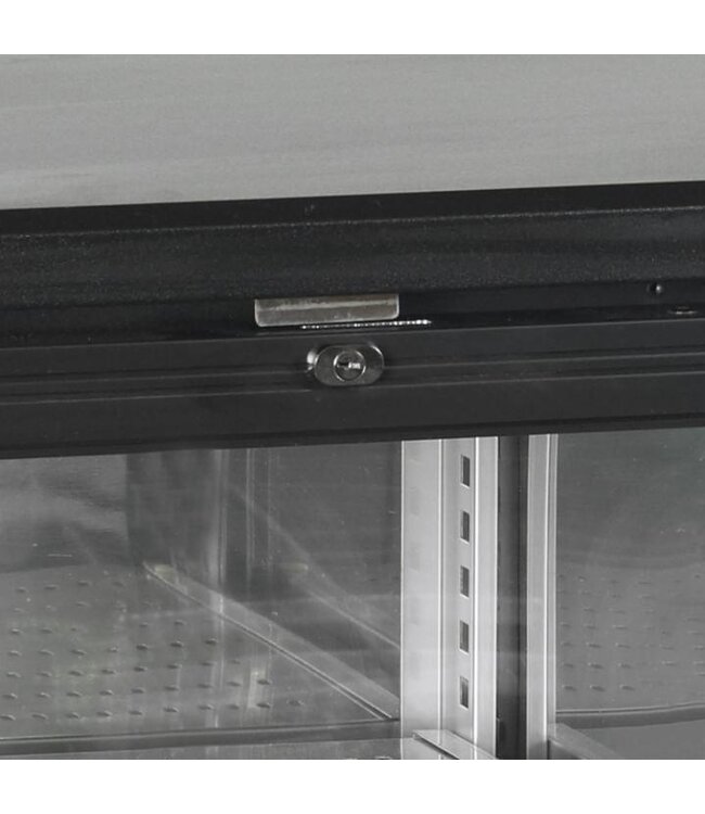 Barkoeling CBC210G | 2 Glazen deuren | 290L | Zwart | (H)86x(B)146,2x(D)51,3cm