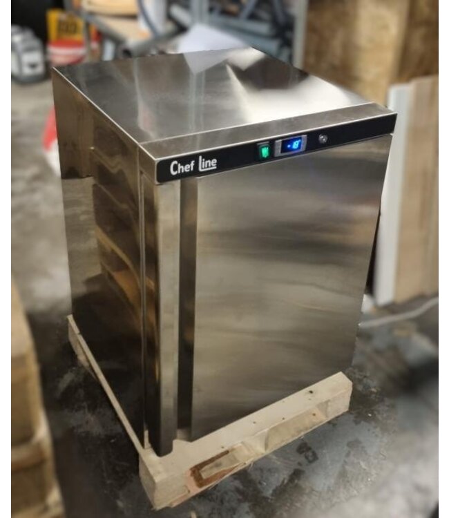 Occasion: Vrieskast Chef line | 113L | RVS | Laag model | (H)87x60x61,5cm