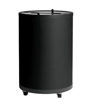 Tefcold Blikkenkoeler CC77 | 80L | Rond | Met wielen | Zwart | (H)83x(B)56,7x(D)56,7cm