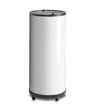 Tefcold Blikkenkoeler CC55 | 80L | Rond | Met wielen | Wit | (H)107,6x(B)45,7x(D)45,7cm