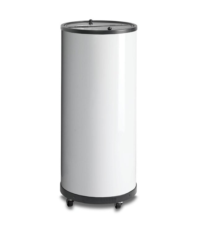 Blikkenkoeler CC55 | 80L | Rond | Met wielen | Wit | (H)107,6x(B)45,7x(D)45,7cm