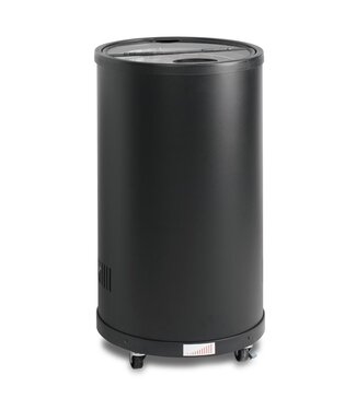 Tefcold Blikkenkoeler CC45 | 50L | Rond | Met wielen | Zwart | (H)83x(B)45,7x(D)45,7cm