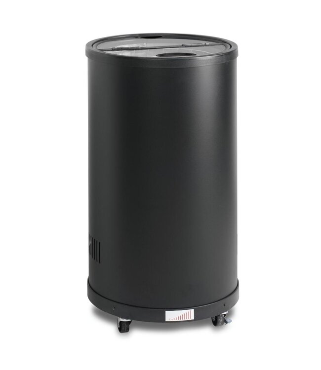 Blikkenkoeler CC45 | 50L | Rond | Met wielen | Zwart | (H)83x(B)45,7x(D)45,7cm