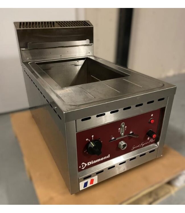 Occasion: Gasfriteuse FSM-12GT/N | 12L | Met aftapkraan | (H)52,5x(B)40x(D)70cm