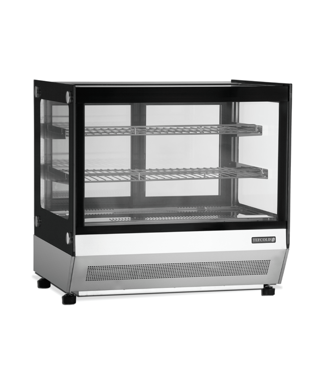 Koelvitrine LCT750F/BLACK | Tafelmodel | 120L | Recht glas | (H)67x(B)70x(D)56cm