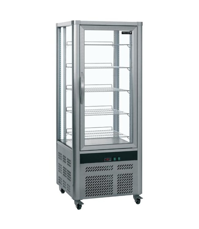 Koelvitrine UPD200 | Verrijdbaar | 468L | Recht glas | (H)180x(B)70,6x(D)70,6cm