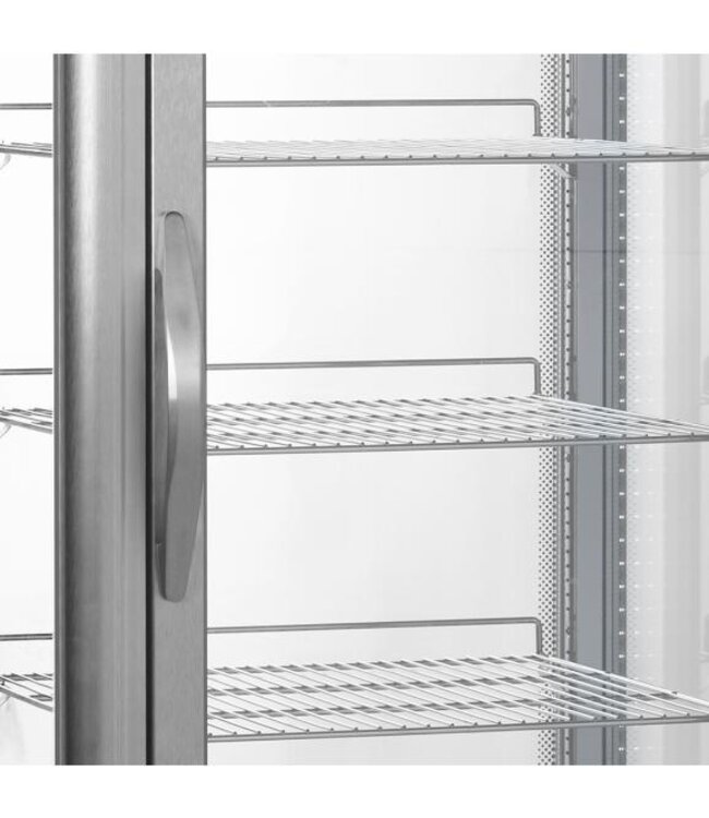 Koelvitrine UPD200 | Verrijdbaar | 468L | Recht glas | (H)180x(B)70,6x(D)70,6cm