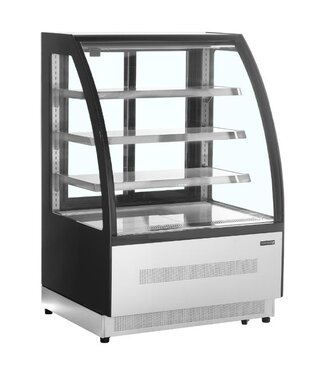 Tefcold Koelvitrine LPD900C/BLACK | Staand | 238L | Gebogen glas | (H)136x(B)90,5x(D)74,5cm