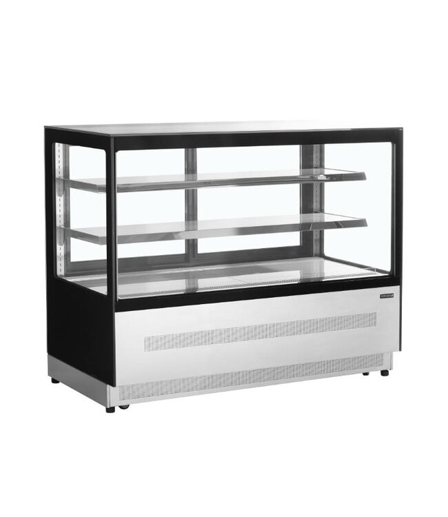 Koelvitrine LPD1500F/BLACK | Staand | 480L | Recht glas | (H)120,9x(B)150,5x(D)74,5cm