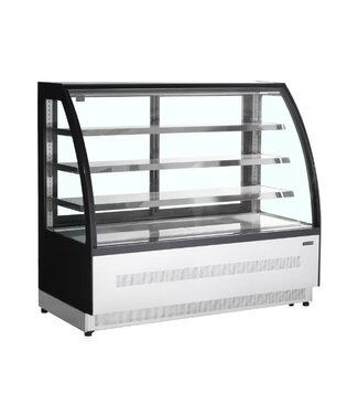 Tefcold Koelvitrine LPD1500C/BLACK | Staand | 418L | Gebogen glas | (H)136x(B)150,5x(D)74,5cm